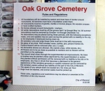 Aluminum Cemetery Sign