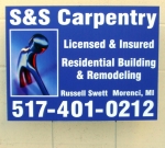 S&S Carpentry Sign